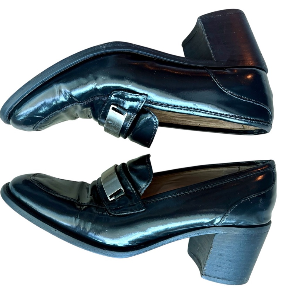 Vintage 90’s joan and David black leather loafers size 36.5